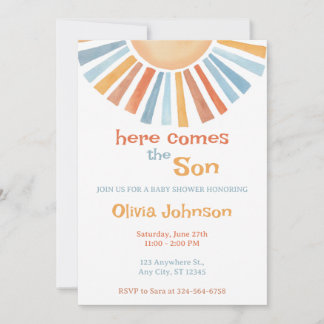 Here Comes the Son Baby Shower Invitation