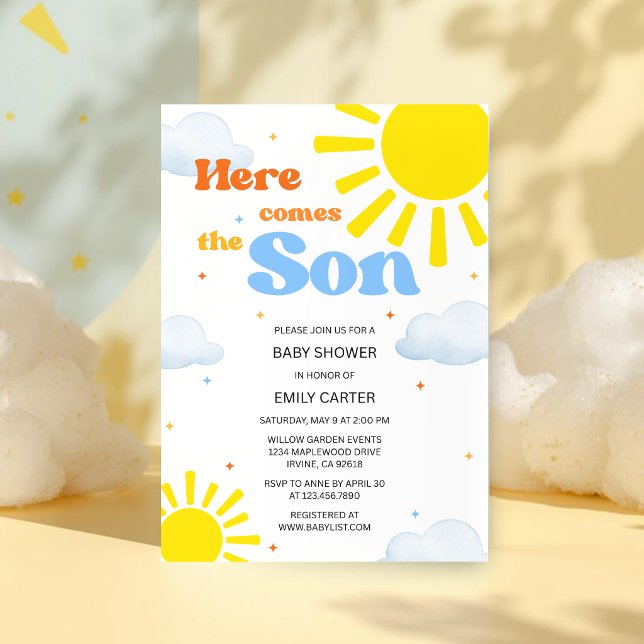Here Comes the Son Baby Shower Invitation (Creator Uploaded)