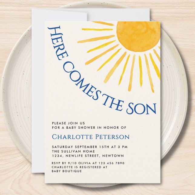 Here Comes The Son Baby Shower Invitation (Creator Uploaded)