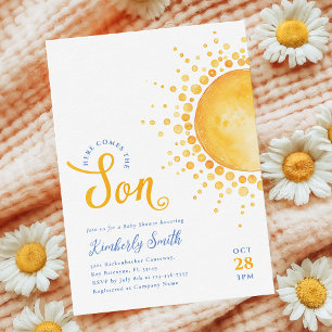Here Comes the Son Baby Shower Invitation