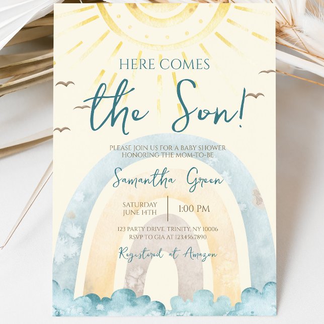 Here Comes the Son Baby Shower Invitation (Creator Uploaded)