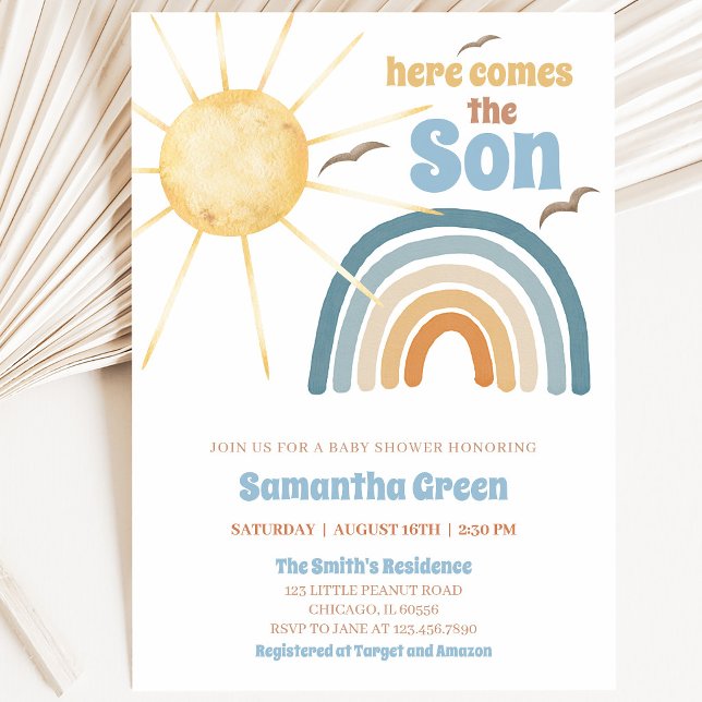 Here Comes the Son Baby Shower Invitation (Creator Uploaded)