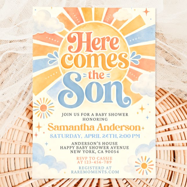 Here Comes The Son Baby Shower Invitation (Creator Uploaded)
