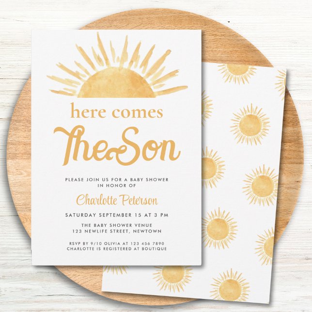 Here Comes The Son Baby Shower Invitation (Creator Uploaded)