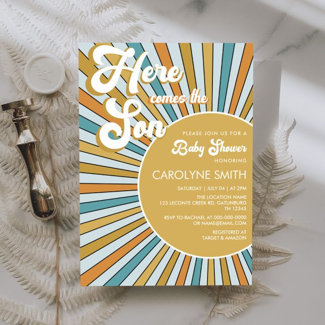 Here Comes The Son Baby Shower Invitation (Creator Uploaded)