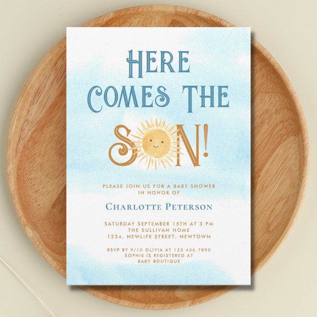 Here Comes The Son Baby Shower  Invitation (Creator Uploaded)