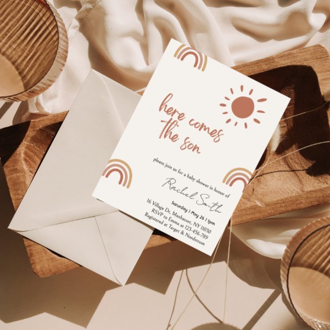 here comes the son baby shower Invitation (Creator Uploaded)