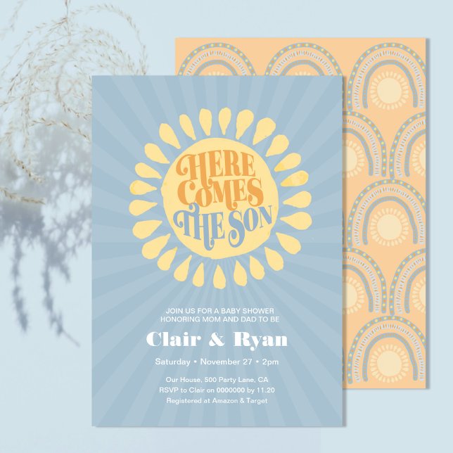 Here Comes The Son Baby Shower Invitation (Creator Uploaded)