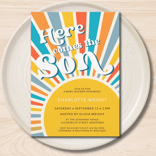 Here Comes The Son Baby Shower Invitation (Creator Uploaded)