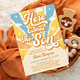 Here Comes the Son Baby Shower Invitation