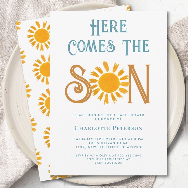 Here Comes The Son Baby Shower Invitation (Creator Uploaded)