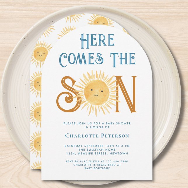 Here Comes The Son Baby Shower  Invitation (Creator Uploaded)