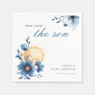 Here Comes the Son Baby Shower Napkin