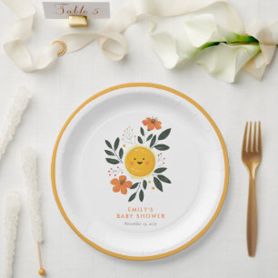 Here Comes the Son Baby Shower Paper Plate
