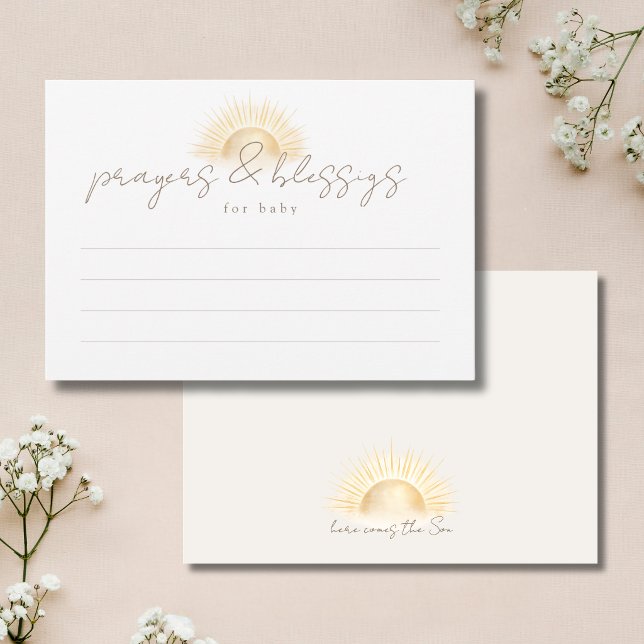Here Comes The Son Baby Shower Prayers Card (Creator Uploaded)