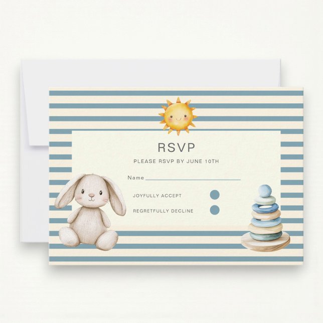 Here comes the son baby shower rsvp card (Creator Uploaded)