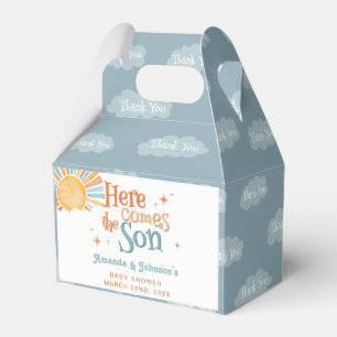 Here Comes the Son Baby Shower Sun Thank You Favour Box