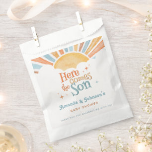 Here Comes the Son Baby Shower Thank You Favour Bag