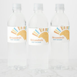 Here Comes the Son Baby Shower Water Bottle Label