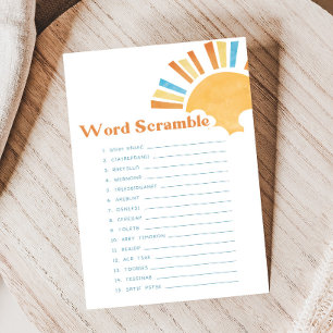 Here Comes the Son Baby Shower Word Scramble Game