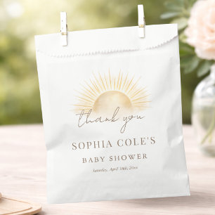 Here Comes The Son Boho Sun Baby Shower Thank You Favour Bag