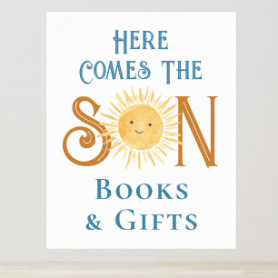 Here Comes The Son Books And Gift Baby Shower Sign