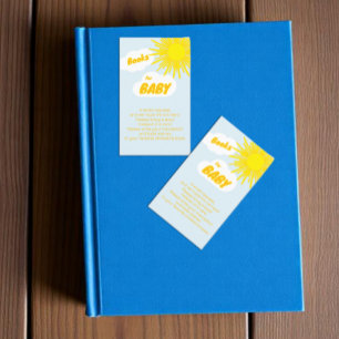 Here Comes The Son Boy Baby Shower Books For Baby Enclosure Card