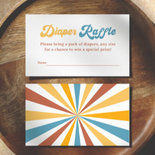 Here Comes The Son Boy Baby Shower Diaper Raffle Enclosure Card