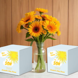 Here Comes The Son Boy Baby Shower Favour Box