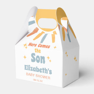 Here Comes The Son Boy Baby Shower Favour Box