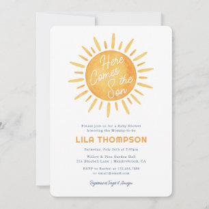Here Comes the Son Boy Baby Shower Invitation
