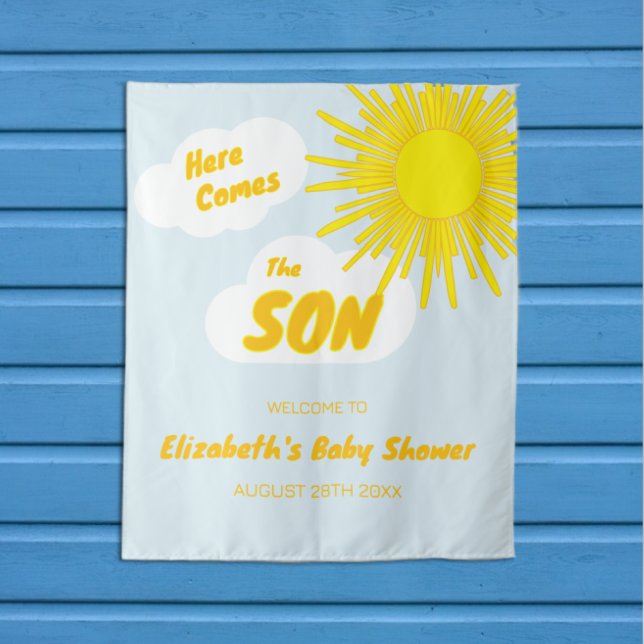 Here Comes The Son Boy Baby Shower Tapestry (Creator Uploaded)