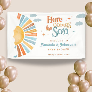 Here Comes the Son Boy Baby Shower Welcome Banner