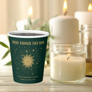 Here Comes The Son   Celestial Baby Shower Paper Cups