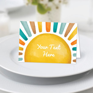 Here Comes the Son Food Labels Place Cards