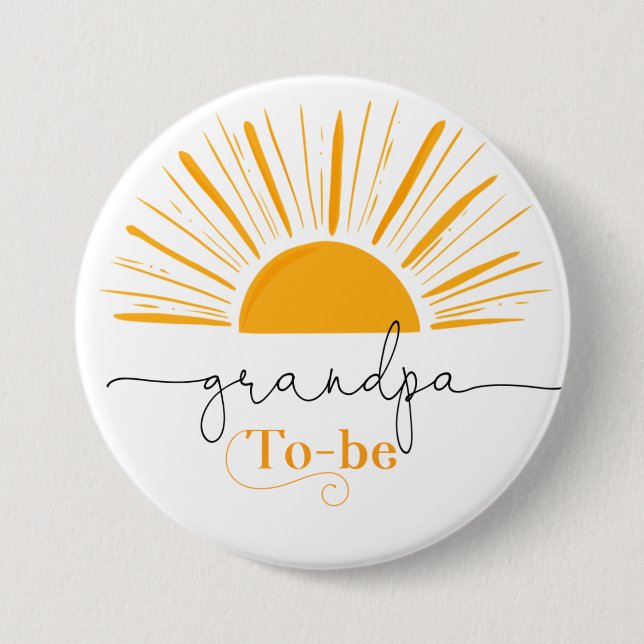 Here comes the son Grandpa to be 7.5 Cm Round Badge (Front)