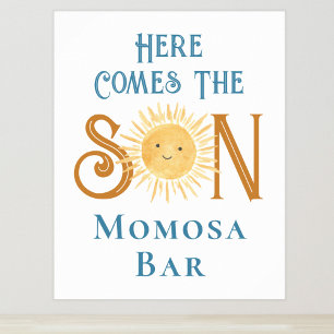 Here Comes The Son Momosa Bar Baby Shower Sign