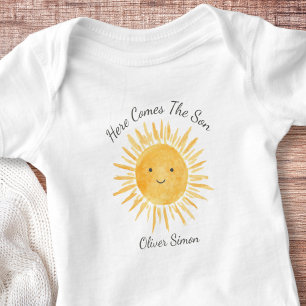 Here Comes The Son Personalised  Baby Bodysuit