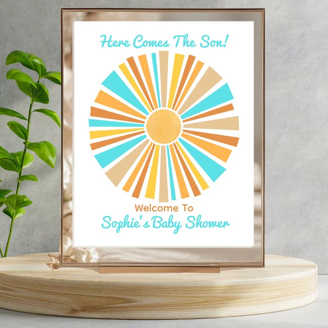 Here Comes The Son, Retro Boho Sunshine Welcome Poster (Creator Uploaded)