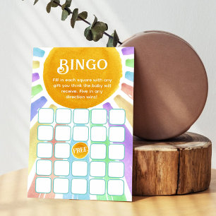 Here Comes The Son Retro Boys Baby Shower Bingo