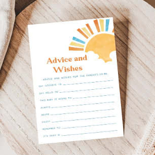 Here Comes the Son Shower Advice and Wishes Game