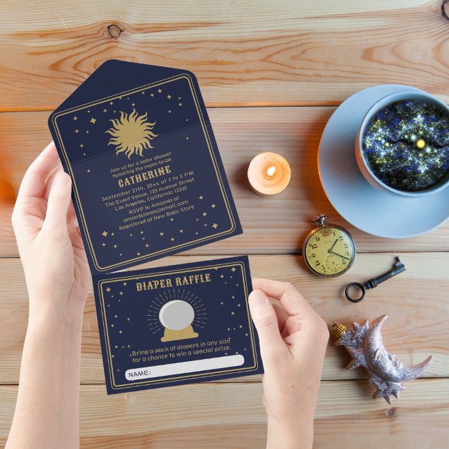 Here Comes The Son | Sun Tarot Baby Shower All In One Invitation (Creator Uploaded)