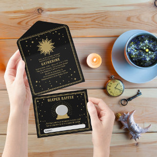 Here Comes The Son Sun Tarot Baby Shower All In One Invitation