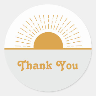Here Comes The Son Thank You Stickers