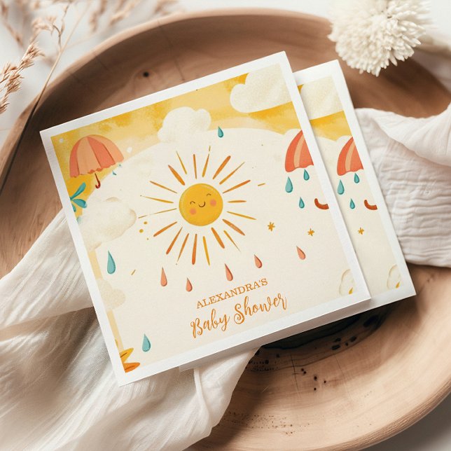 Here Comes the Son Yellow Sunshine Napkin (Creator Uploaded)