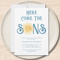 Here Comes The Sons Twin Boy's Baby Shower