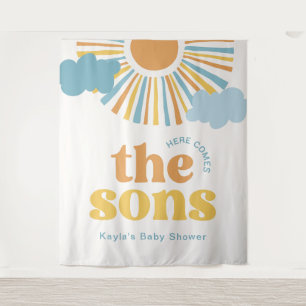 Here Comes the Sons Twin Shower Backdrop Tapestry