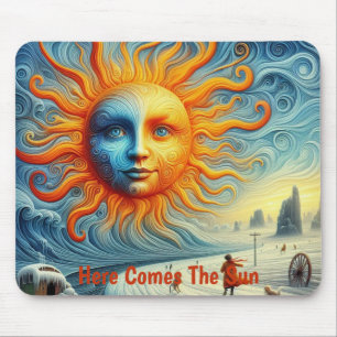 Here Comes The Sun - AI Art Print Mouse Pad