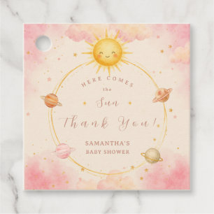 Here Comes the Sun Baby Girl Shower Favour Tag