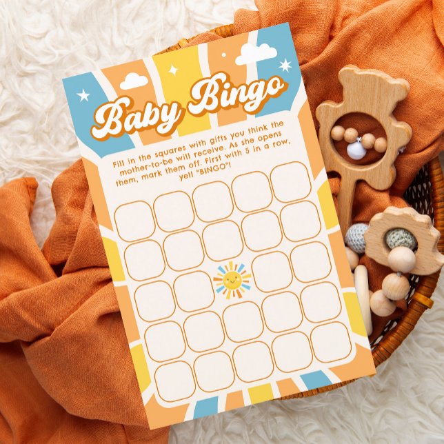 Here Comes the Sun Baby Shower Baby Bingo Game (Creator Uploaded)